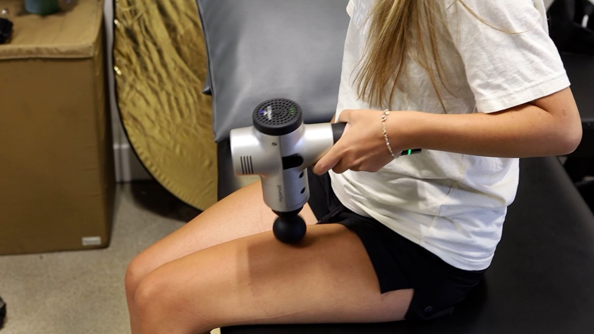 Percussion massage therapy at One Nine Sports Medicine
